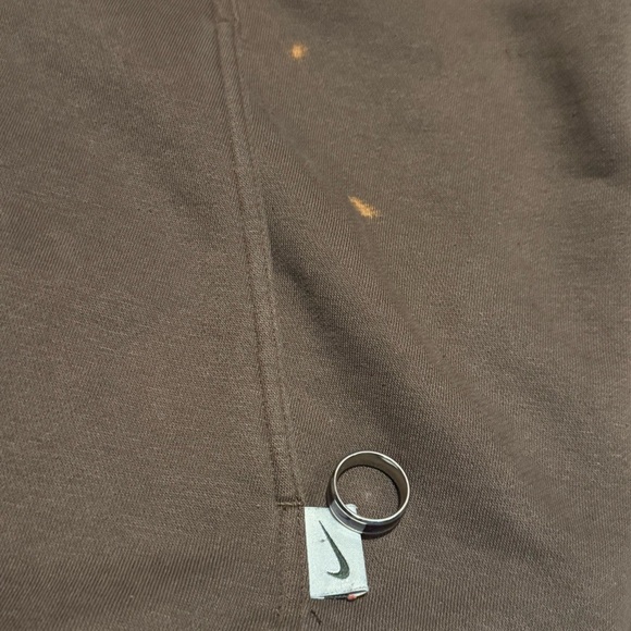 Vintage Y2K Nike Mocha Brown Big Center Swoosh Pullover Hoodie Mens Size XL - Picture 2 of 7